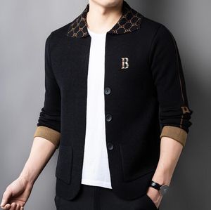 Pull pour hommes Luxury B Lettre cardigan imprimé Veste de mode coréen Vêtements de mode de grande taille