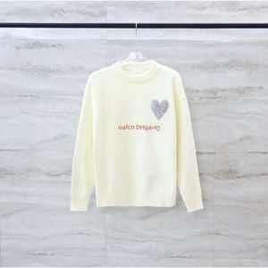 Pull de chandail de pull masculin pull de sport Pullor Pullor Pull Silver Large Heart Letter Sportswear Casual Couple Clothing Christmas Capsule Series