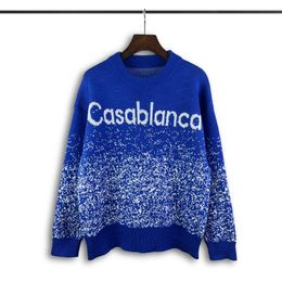 Sweater Sweater para hombres Carta de sudadera Jacquard Sweater Long Sweater Jumper Casual Crew Teck Flower Autumn Two Styles Back Letter 2219