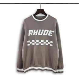 Sweatshirtbrief van heren sweatshirt Letter Jacquard losse trui met lange mouwen trui jumper Casual Crew Neck Loose Print Autumn Twee Styles Back Letter 2218