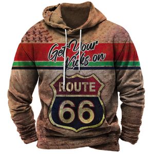 Heren Trui Vintage Print Straat Sweatshirt Winter Lange Mouw Hoodie Tops Trui Casual Oversized Capuchon Harajuku Kleding 240116