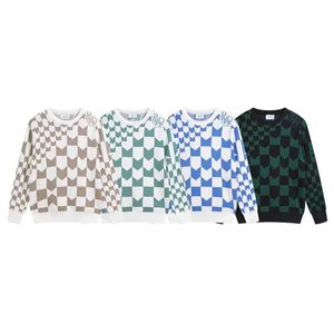 Pull pour hommes pull-oreaux brodés Pullaires avec des lettres de lettres colorées coulores coulores swetshirts tricots sleevs longs unisexes.