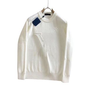 Pull pour hommes Laine avec motif de lettre sweat-shirt à col rond coloré Tricoté à manches longues vêtements d'extérieur unisexes Haut chaud Pull pour hommes