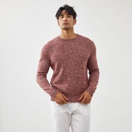 Pulls pour hommes 100 Chèvre Cachemire Pull Col Rond Pull Mode Fleur Fil Tricoté Top Automne et Hiver Produit À Manches Longues 230831