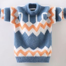 Männer Pullover 2022 Kinder der Männlichen Strickwaren Pullover Warme Streifen Runde Kragen Casual Pullover Streetwear Männer Kleidung