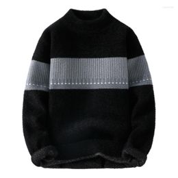 Herensweaters 2023 herfst en winter Kor Mode effen kleur losse jas met ronde hals gebreide kleding