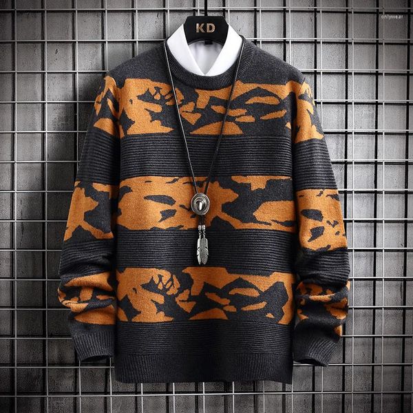 Sweaters para hombres 2023 Sweater de otoño e invierno Fashion Knit Calidad de la chaqueta casual coreana Número 3086