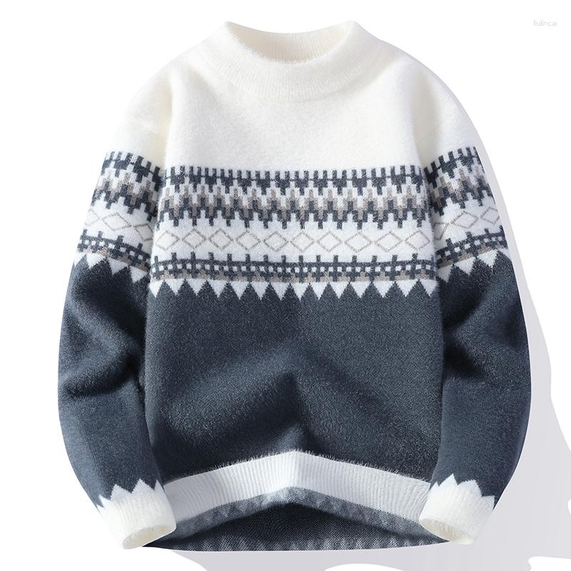 Men's Sweaters 2023 Autumn/Winter Korean Style Thicken Warm Fashion Casual Comfortable High Quality Sweater Men Size M-XXXL