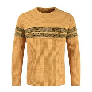 Pankys masculins 2023 Automne / hiver Nouveau bloc de couleur masculine Stripe décontractée lâche grand cou rond Pulllate pour hommes en tricots J231220 J231220