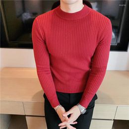 Herren Pullover 2023 Lässige Herren Winter Einfarbig Rollkragen Langarm Twist Gestrickte Dünne Pullover Pullover Strickwaren