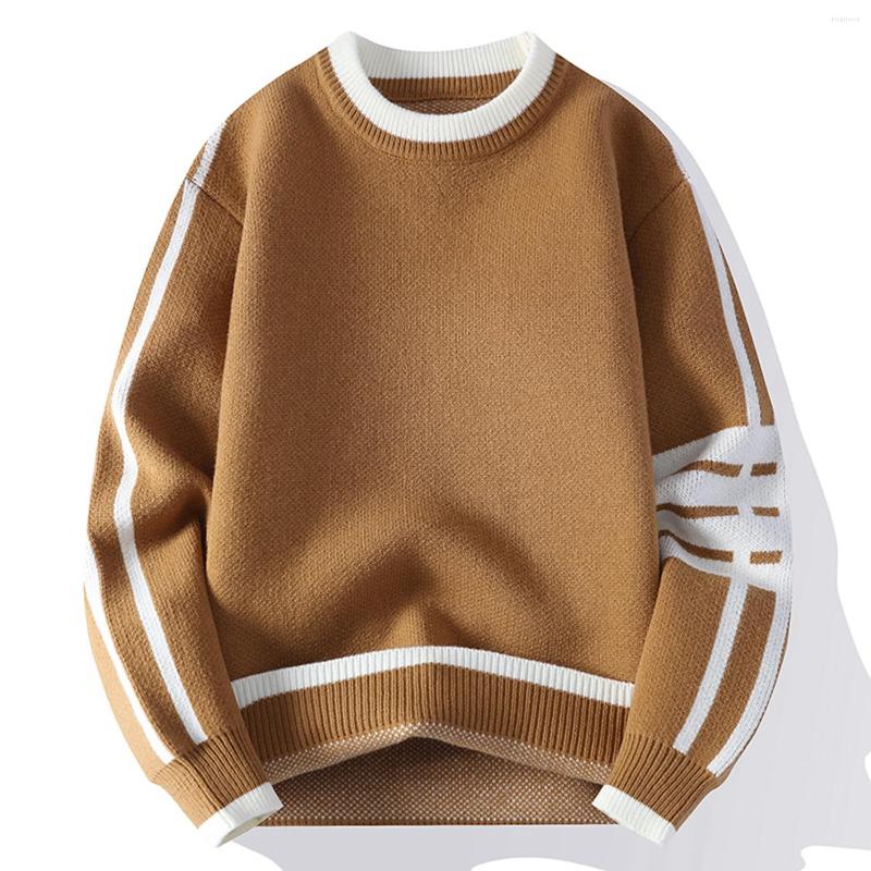 Męskie swetry 2023 Casual Pullover Hombre Fashion Sweter dla mężczyzn ciepłe wysokiej jakości wiosenne jesienne jesień długie rękawy Mężczyzna Fit Młodzież O-dół