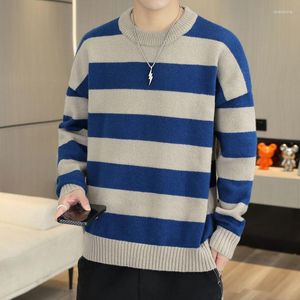 Sweaters voor heren 2023 Hoogwaardige rekmentiemerk gebreide pullover trui voor heren herfst winter casual jumper stripe kleding l83