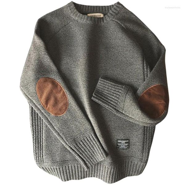 Suéteres para hombre 2023, suéter para hombre, suéter de moda de otoño, informal, suelto, grueso, cuello redondo, tejido de lana, ropa de calle Harajuku, prendas de punto M-5XL
