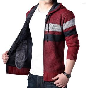 Heren Truien 2023 Heren Vest Winter Dikke Sweaterjas Kraag Rits Trui Jas Bovenkleding Fleece Kasjmier Voering