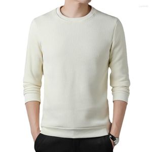 Herensweaters 2023 Pullover Sweater Effen kleur Lange mouw Ronde hals Vrijetijdskleding