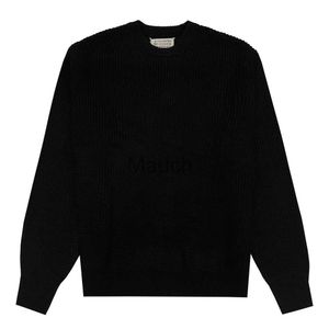 Pulls pour hommes 2023FW Lâche Knit Mm6 Margiela Pull Hommes Femme Haute Qualité Crewne Vintage Sweatshirts Bla Pulls J230901