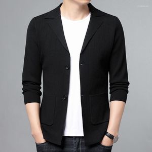 Mannen Truien 2024 Herfst Winter Mode Koreaanse Gebreide Blazer Trui Vest Mannen Casual Slim Fit Trendy Jassen Jas Heren kleding