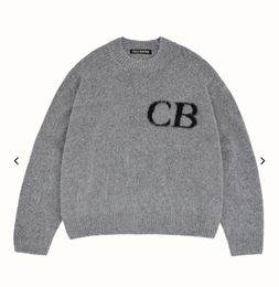 Pulls pour hommes 2024 CB Latter Knit Jacquard Cole Buxton Pull Loose Sweatshirts Pull Trois couleurs de noir, blanc et gris sont disponibles pour la sélection