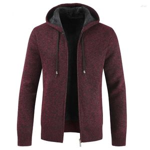 Chandails masculins 2024 Hooded Autumn Hiver Winter Cashmere Wool Clospor Cardigan manteaux Blusa de Frio Masculino