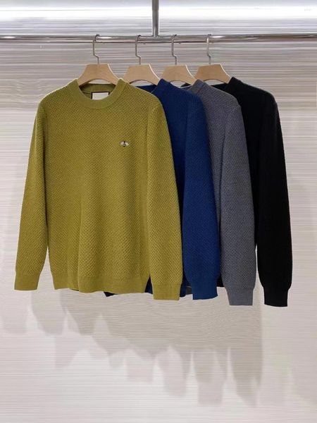 Suéteres para hombres 2024 Invierno Material de lana de alta calidad Estilo de moda Cómodo Suave Versátil y Simple Jersey Suéter