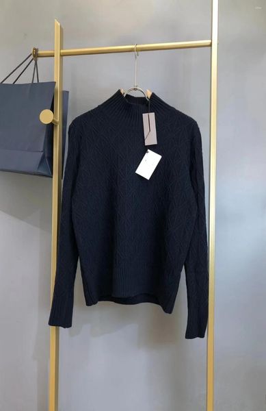 Suéteres para hombres 2024 Invierno Jacquard Craft Hilo de lana de alta calidad Cuidado de la piel Cuello cómodo Suéter de punto