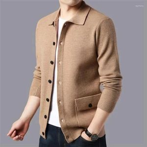 Pulls pour hommes 2024 hiver hommes noir à manches longues cardigan hommes automne tricots décontractés pull surdimensionné garçons tricoté haut mâle