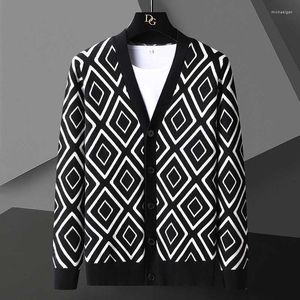 Pulls pour hommes 4XL Designer Mode Japonais Mens Cardigan tricoté Pull Casual Laine Argyle Manteaux Veste Vêtements 2022