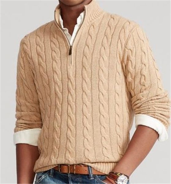 Pulls pour hommes 7 couleurs pull en laine hiver chaud pure laine épaissie pull col rond manches longues cachemire