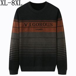 Heren Truien 7XL 6XL 2022 Herfst Winter Losse Oversized Trui Mannen Trui Dikke Warme Heren Jumpers Casual Pull Homme HiverMen's