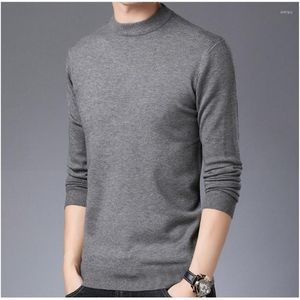 Herentruien 8510-2 Casual Men Basic Sweater Koreaanse stijl All-match eenvoudige mode heren Dagelijkse multi-colour slanke fit breienpullovers