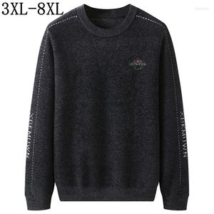 Hommes chandails 8XL 7XL 6XL 2022 hiver luxe mode pull hommes haute qualité imprimé pull épais chaud hommes noël