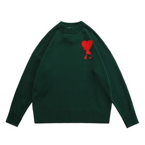 Pulls pour hommes un pull d'amour automne et hiver français coeur Logo broderie col rond pull pull marque de mode couple haut