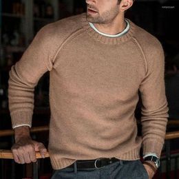 Suéteres para hombres Adisputent Hombres Punto Cálido O Cuello Pull Prendas de punto Otoño Invierno Ropa Casual Tricot Jumper Jerseys Suéter Homme