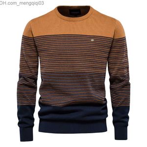 Brands pour hommes Pull de coton de marque Aiopeson pour la mode masculine et les loisirs Panneau à col à motifs à motif en tricot pour la chaleur d'hiver pour hommes Z230811