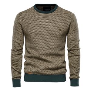 Les pulls masculins Aiopeson Cotton Splicced Pilouss Casual Wild Owck Quality S Treot Hiver Fashion For 220924