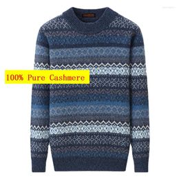 Pulls pour hommes Arrivée Mode Double Épaissi Pull en cachemire pur avec col rond Bas Hommes Taille XS S M L XL 2XL 3XL 4XL