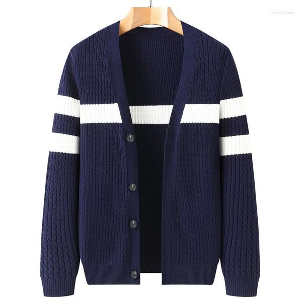 Sweaters para hombres Llegadores Fashion Super Large Autumn V-Chaeck Coat Cardigan Sweater Plus Tamaño L XL 2XL 3XL 4XL 5XL 6XL 7XL