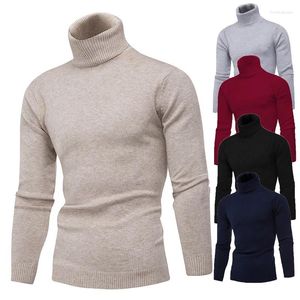 Herensweaters Herfst- en wintertrui met hoge hals Non-pilling Koreaanse editie gebreide kleding Trendy pulloverbodem