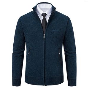 Pulls pour hommes Automne et hiver Style coréen Hommes Solide Cardigan Pull Hommes Casual Mode Sweatshirts Zipper Manteaux tricotés Vêtements masculins