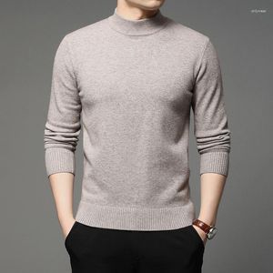 Herentruien herfst en winter mannen Turtleneck pullover trui mode solide kleur dik warm bodem shirt mannelijke merk kleding