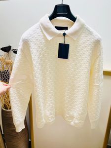 Chandails pour hommes automne et hiver nouveau style designer pull mode plaid tricoté conception revers cou taille américaine marque hommes I2MA