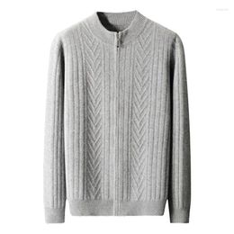 Maglioni da uomo Maglione di lana autunno e inverno girocollo maglia sottile base tinta unita con cashmere fascia alta per uomo