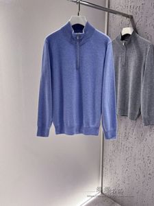 Sweaters voor heren herfst en winter zipper kasjmier casual warme truien grijs licht blauw marineblauw