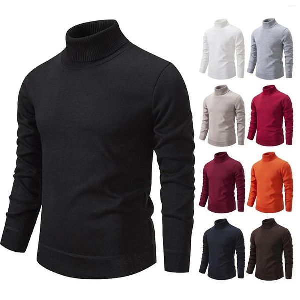 Pulls pour hommes automne décontracté à manches longues pull col rond sous-couche pull en tricot signifie tunique légère pour hommes