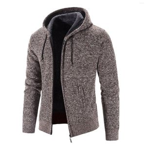 Herentruien herfst heren zipper hoodie vest plus fluwelen jas met lange mouwen turtleneck sweatshirt top heren kleding