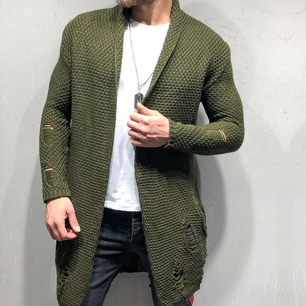 Hommes chandails automne manches raglan tricoté manteau élégant personnalité décontracté mâle 2023 à la mode pull ample Cardigan veste