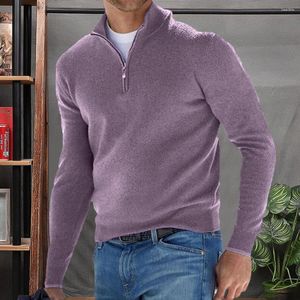 Heren truien herfst winter borduurwerk logo cashmere gestreepte pullovers mannelijke stand kraag slanke fit gebreide tops 3xl