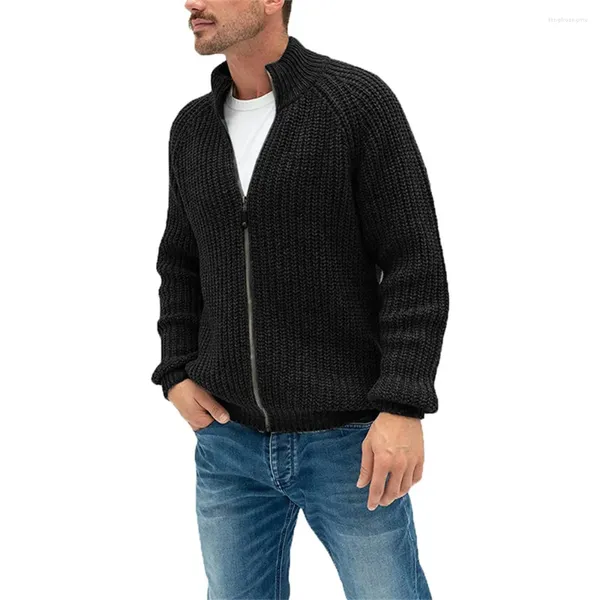 Suéteres masculinos Autumn/Winter Fashion Euroamerican Knitwear Turtleneck Aweal Rear Men/Jóven