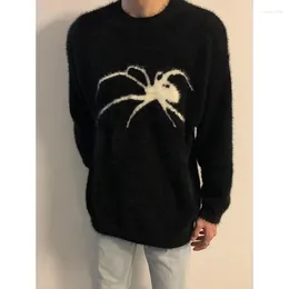 Pulls pour hommes Automne Hiver Mode Harajuku Animal Hommes Casual Spider Knitwear Tops à manches longues Pull Y2K All Match Vêtements masculins