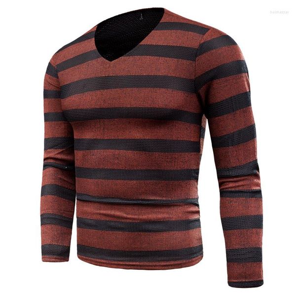 Hommes chandails automne hiver haute qualité pull mode décontracté tricoté pull à manches longues tricot mâle élastique chemise de fond